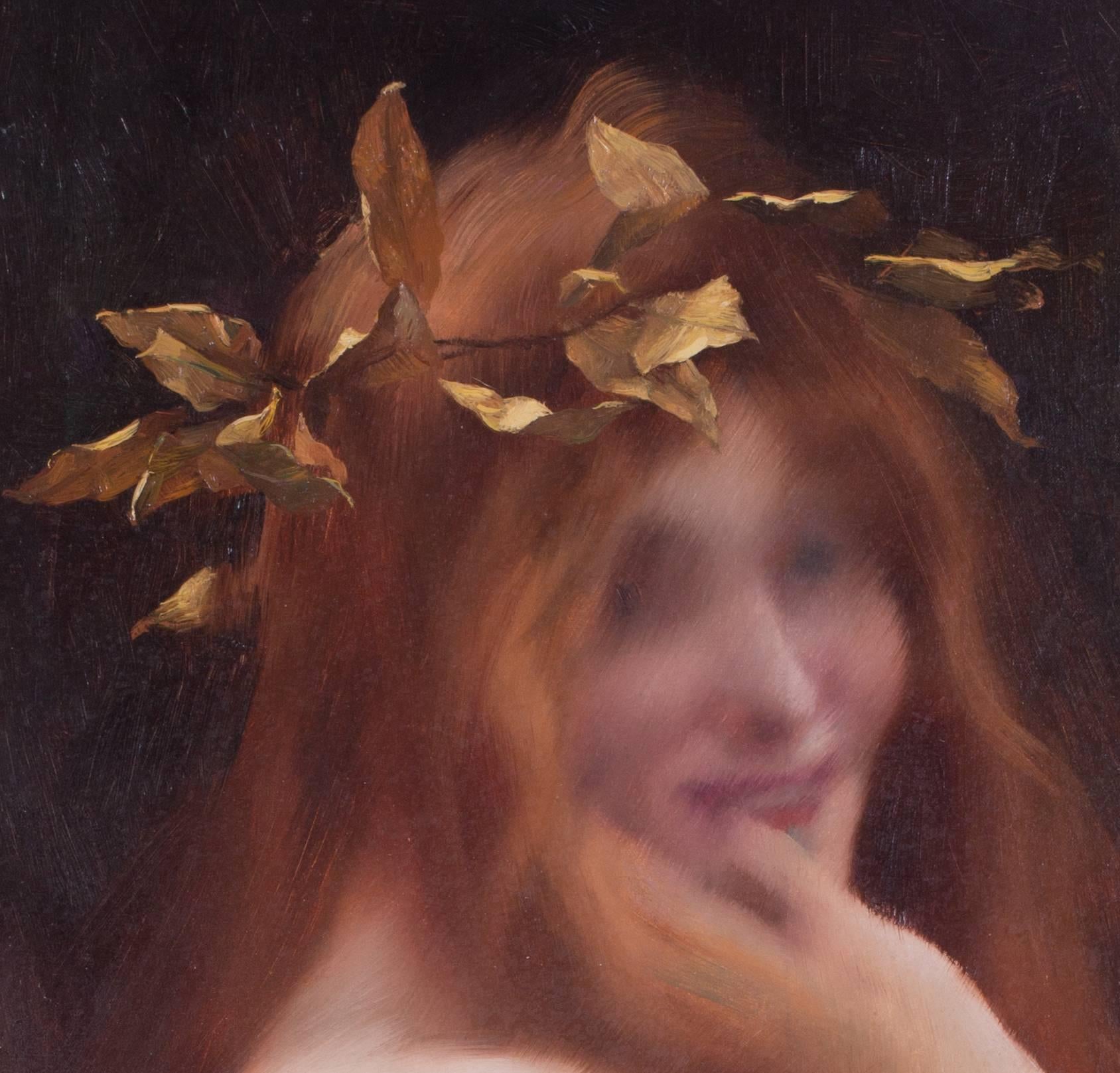 Maiden of Autumn - Impressionist Painting by Albert Besnard