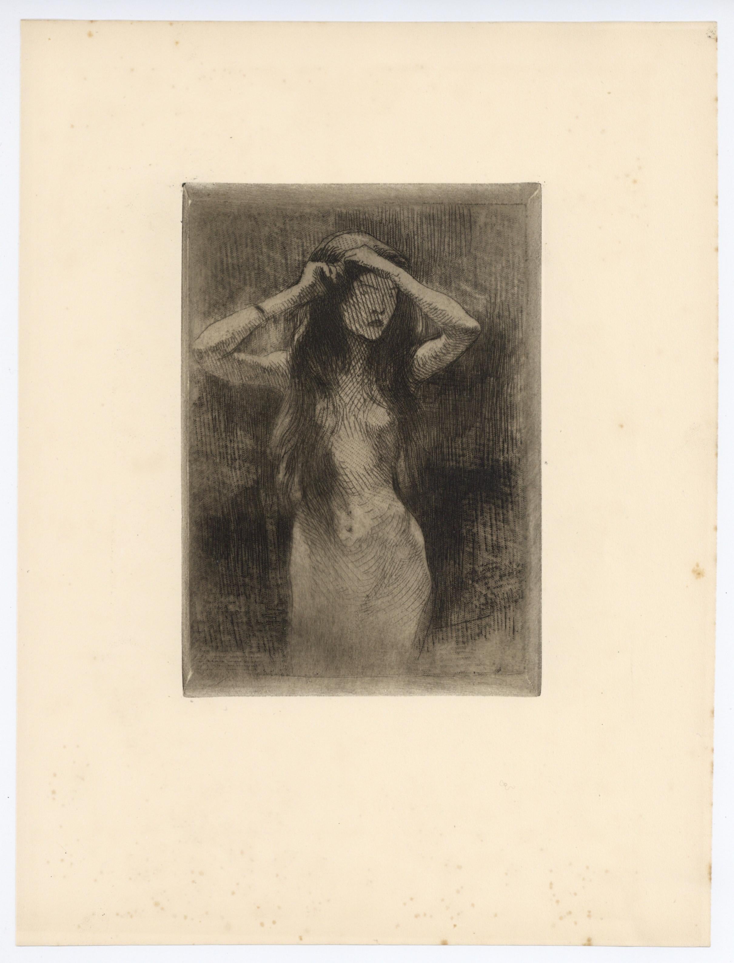 Support : gravure originale. Extrait du rare portfolio de 1897 