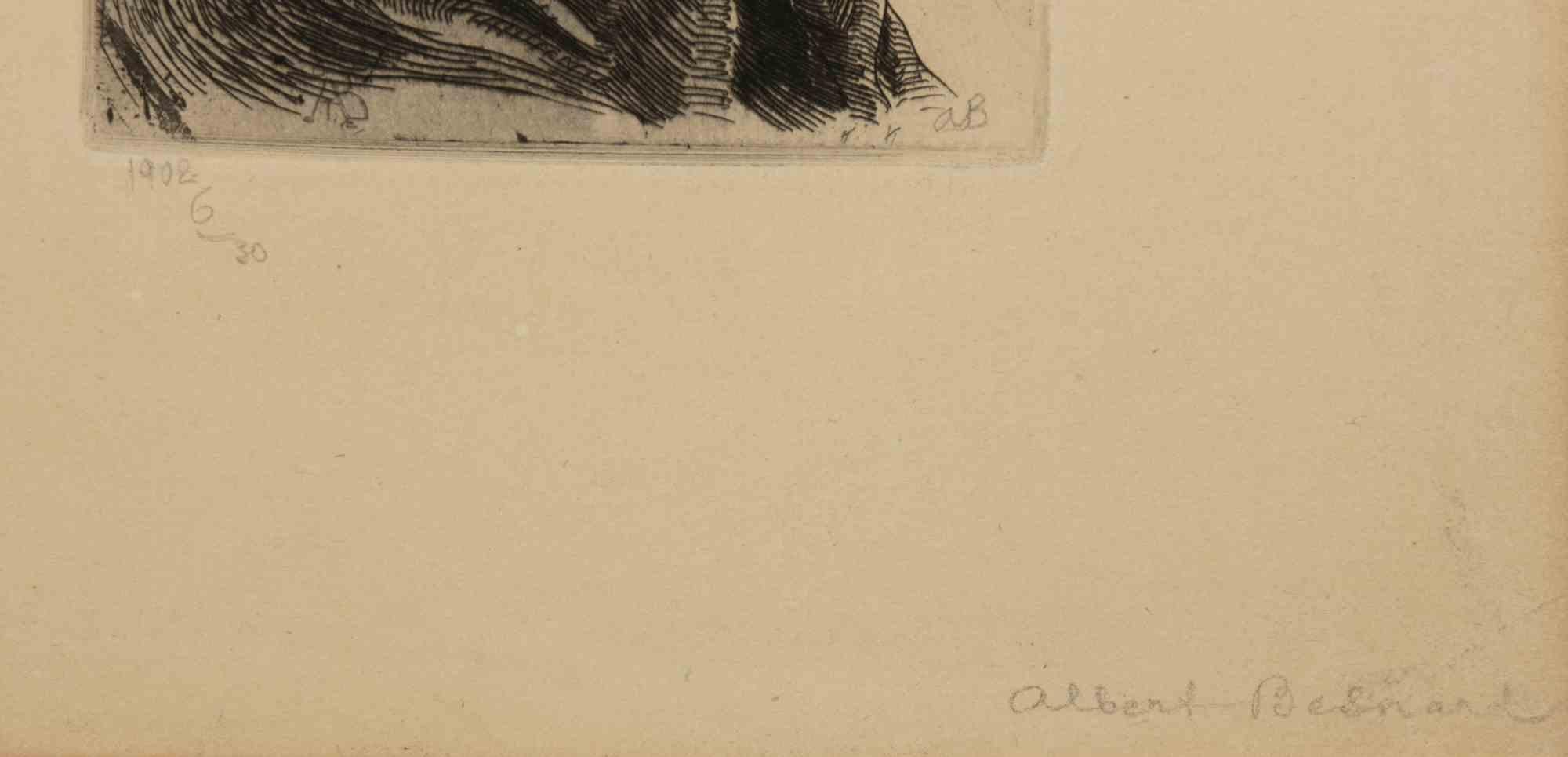 Trois Femmes Voilées -  Gravure d'Albert Besnard - 1909 en vente 3