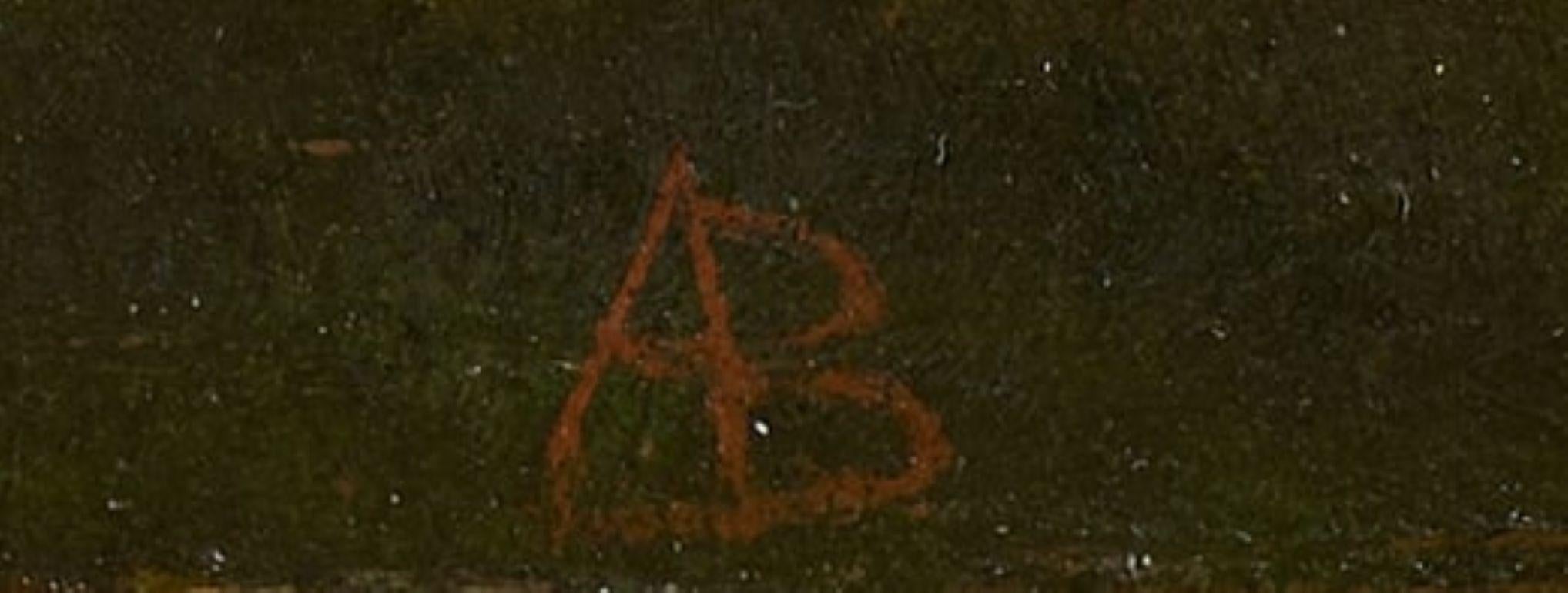 Monogrammiert unten rechts: AB