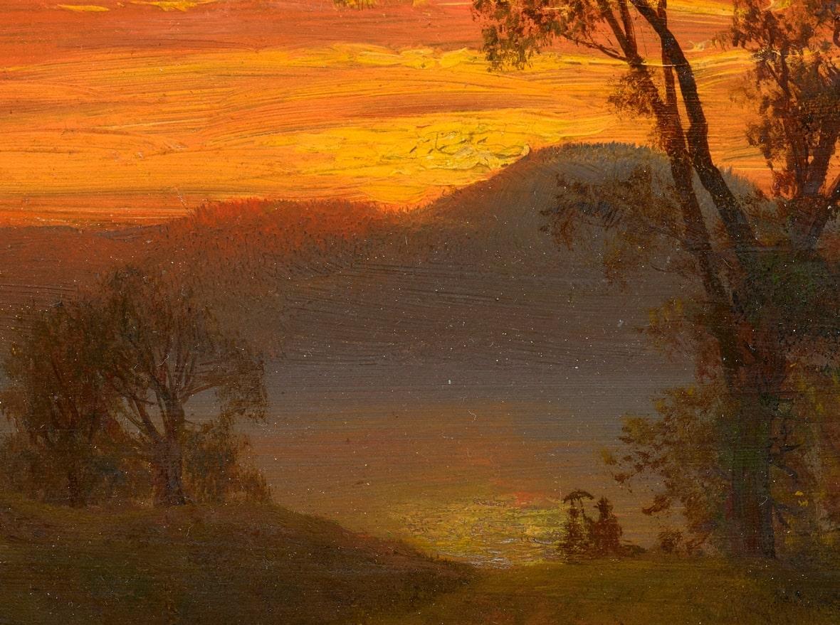 Sonnenuntergang über dem Fluss im Angebot 1