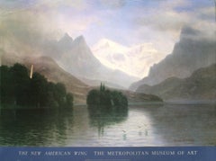 Vintage Albert Bierstadt 'Mountain Scene' 