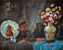 Óleo sobre tabla - Bodegón con elementos chinescos - Año 1929