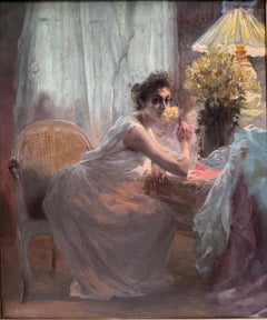 After the ball, painting, portrait, framed, belle epoque