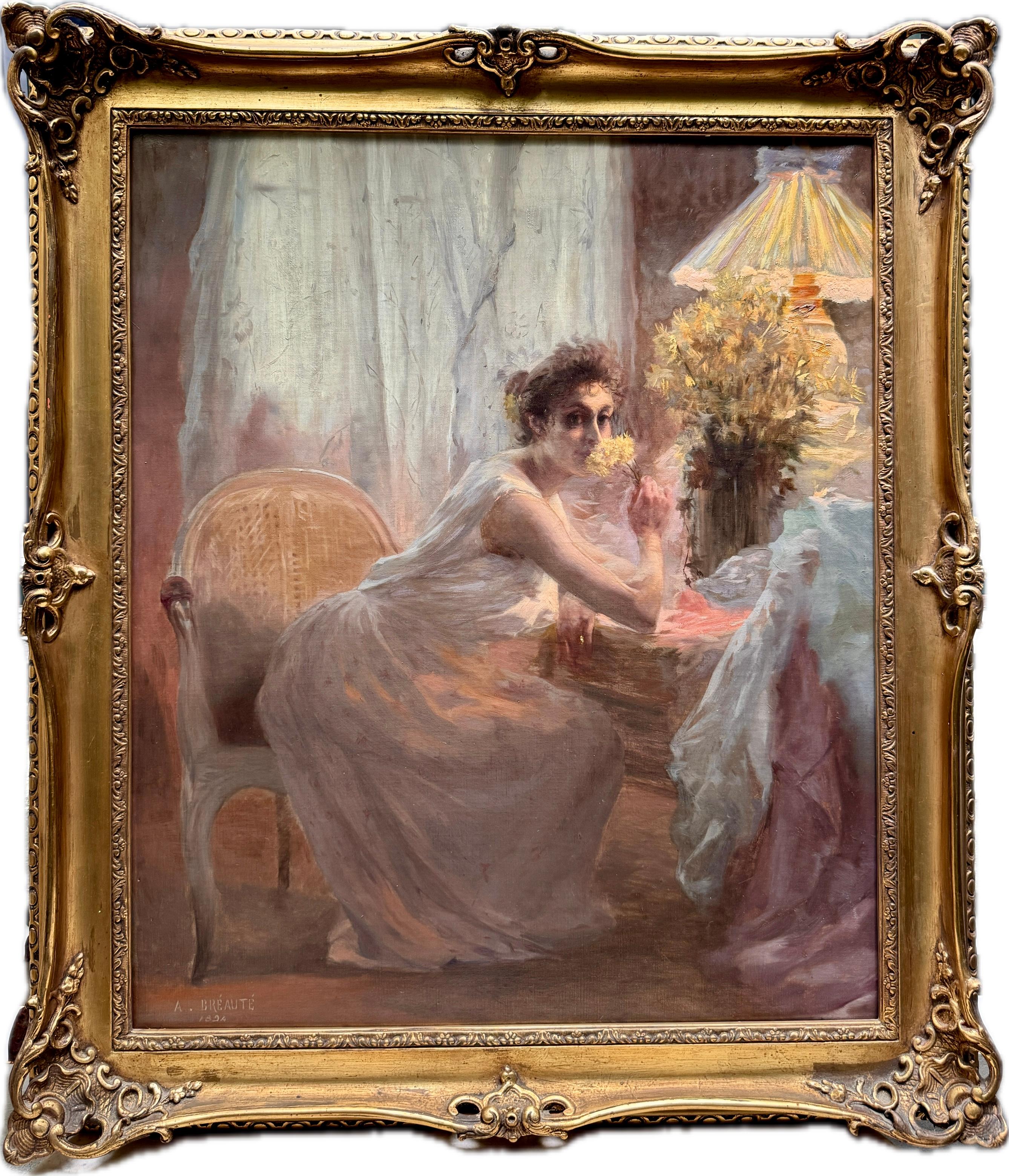 After the ball, painting, portrait, framed, belle epoque