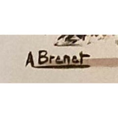 1950 original poster by Albert Brenet Compagnie Maritime des Chargeurs Réunis