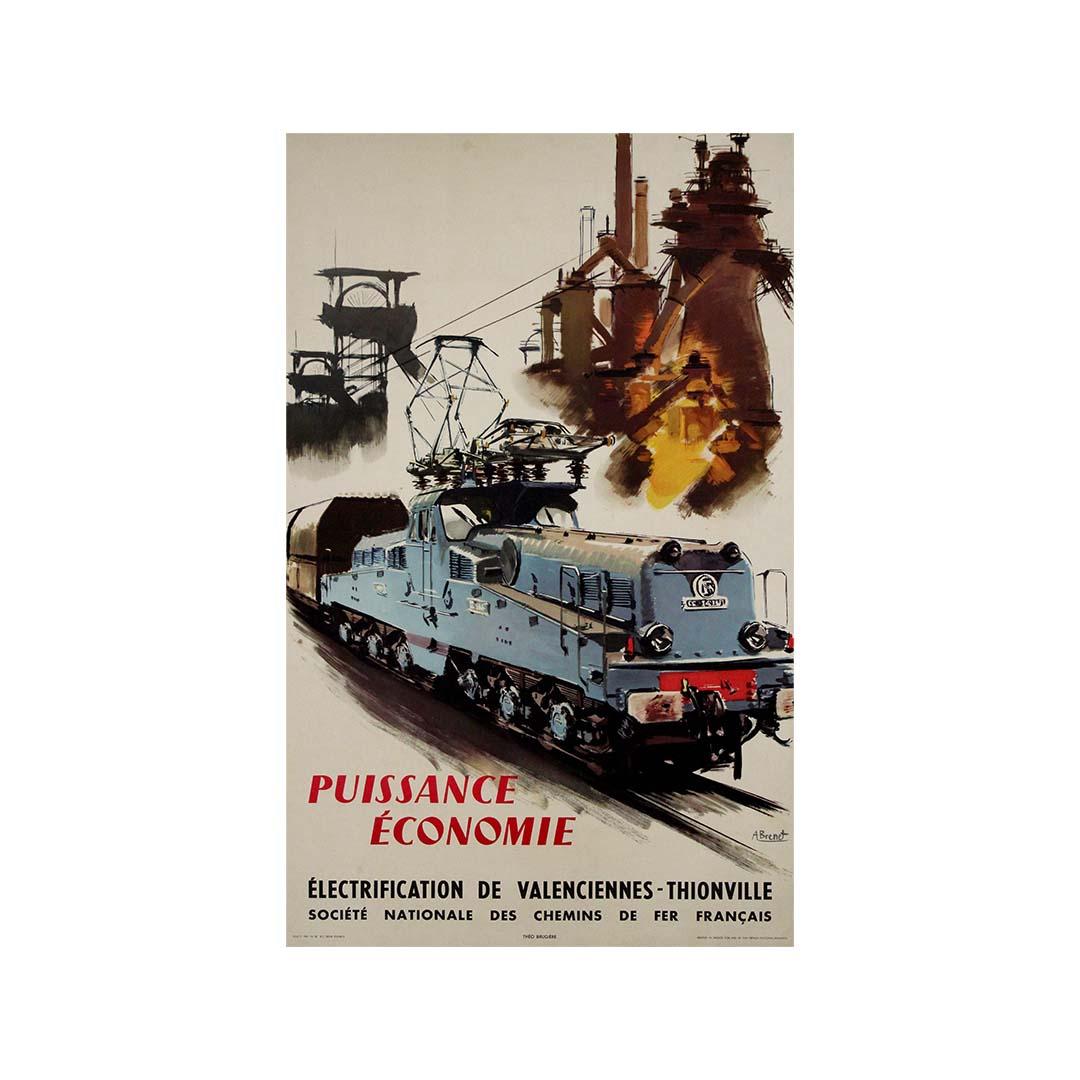 1955 original poster by Albert Brenet for the SNCF (French Railways) For Sale 3