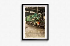 1972 original poster by Albert Brenet for the Musée français du chemin de fer