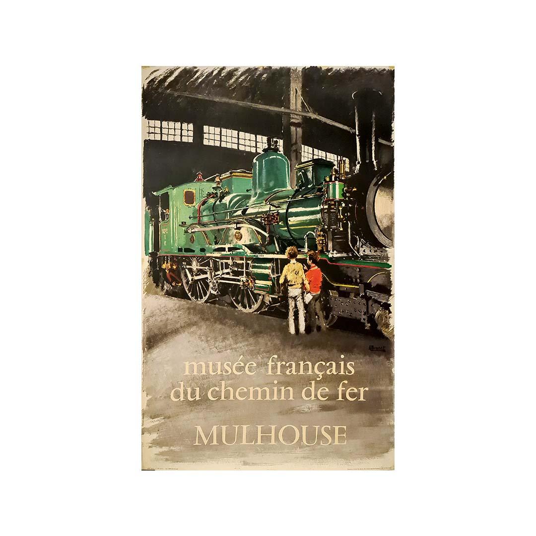 1972 original poster by Albert Brenet for the Musée français du chemin de fer For Sale 3