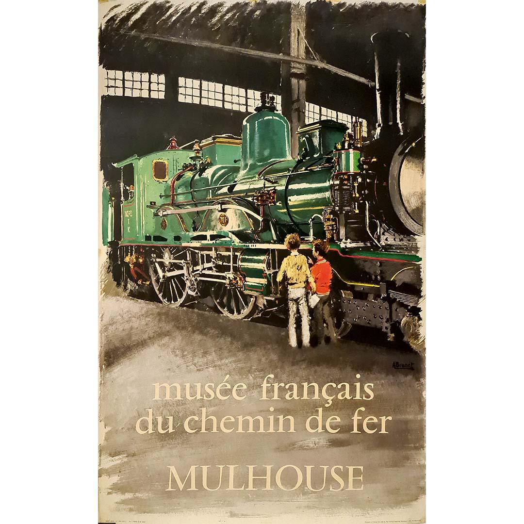 The 1972 original poster by Albert Brenet for the Musée français du chemin de fer in Mulhouse is a captivating work that captures the essence of France's rich railway heritage. Created by the renowned French painter and illustrator, the poster
