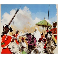 Circa 1950 travel poster by Albert Brenet - King Mohammed V.