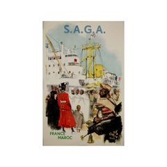 Original poster by Albert Brenet - S.A.G.A. France Maroc
