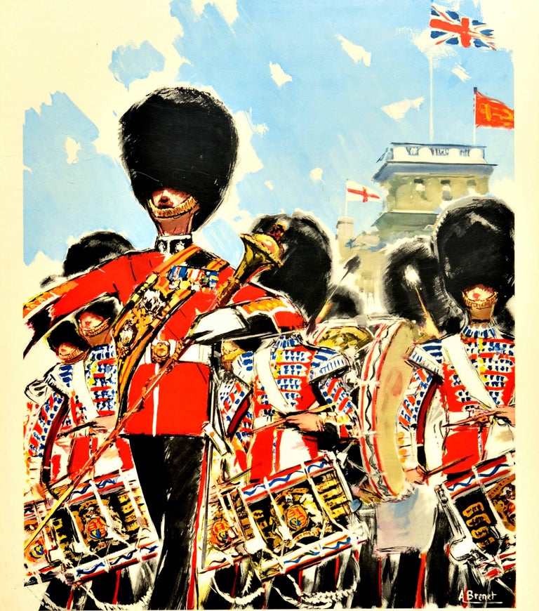 Albert Brenet - Original Vintage Travel Poster Britain The Coldstream ...