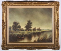 Albert Buikema (1949-1994) - 20th Century Oil, Cattle by the River