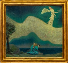 Albert Byron Olson „Der strahlende Engel der Erinnerung“ Ölgemälde