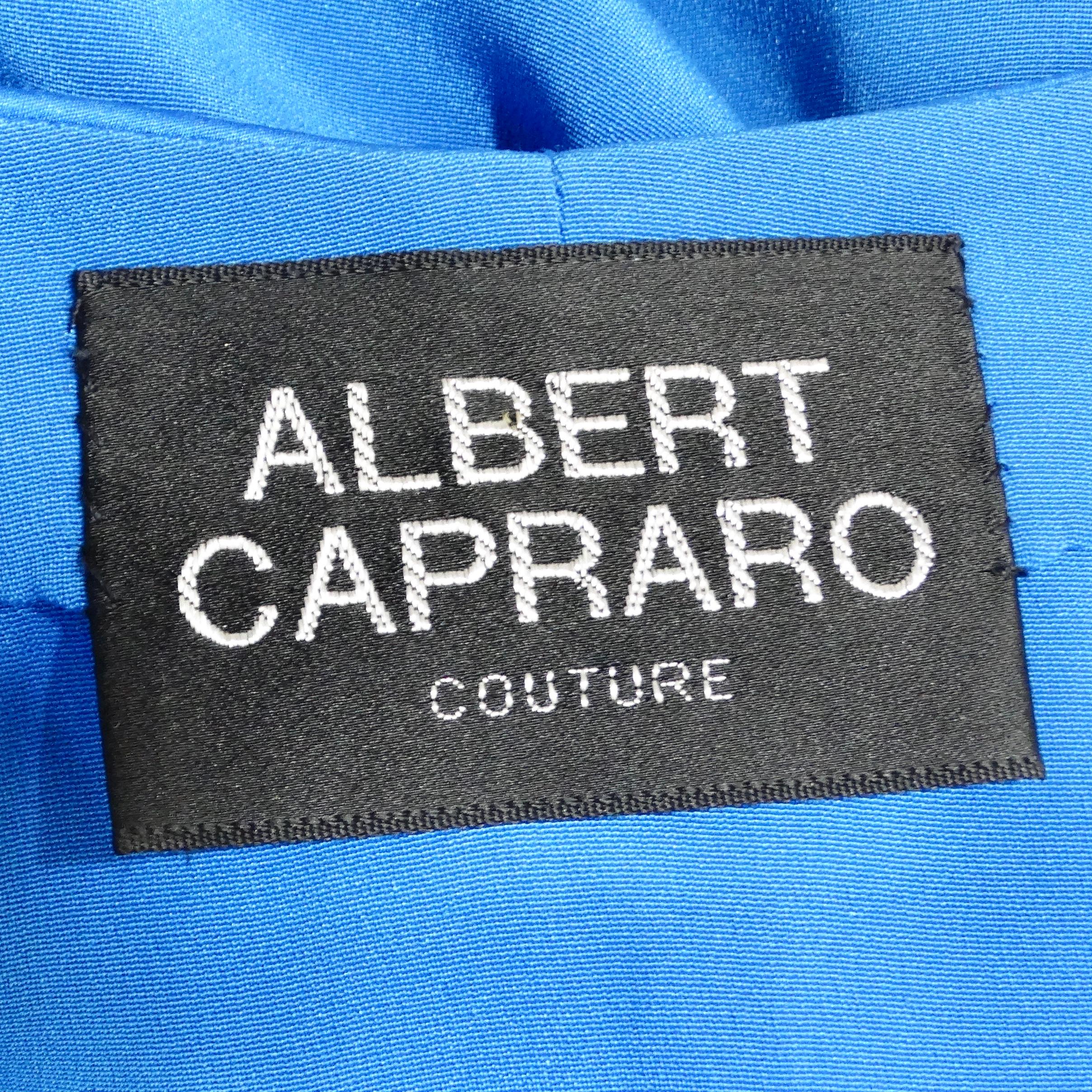 Albert Capraro 1970s Blue Kaftan Dress For Sale 4