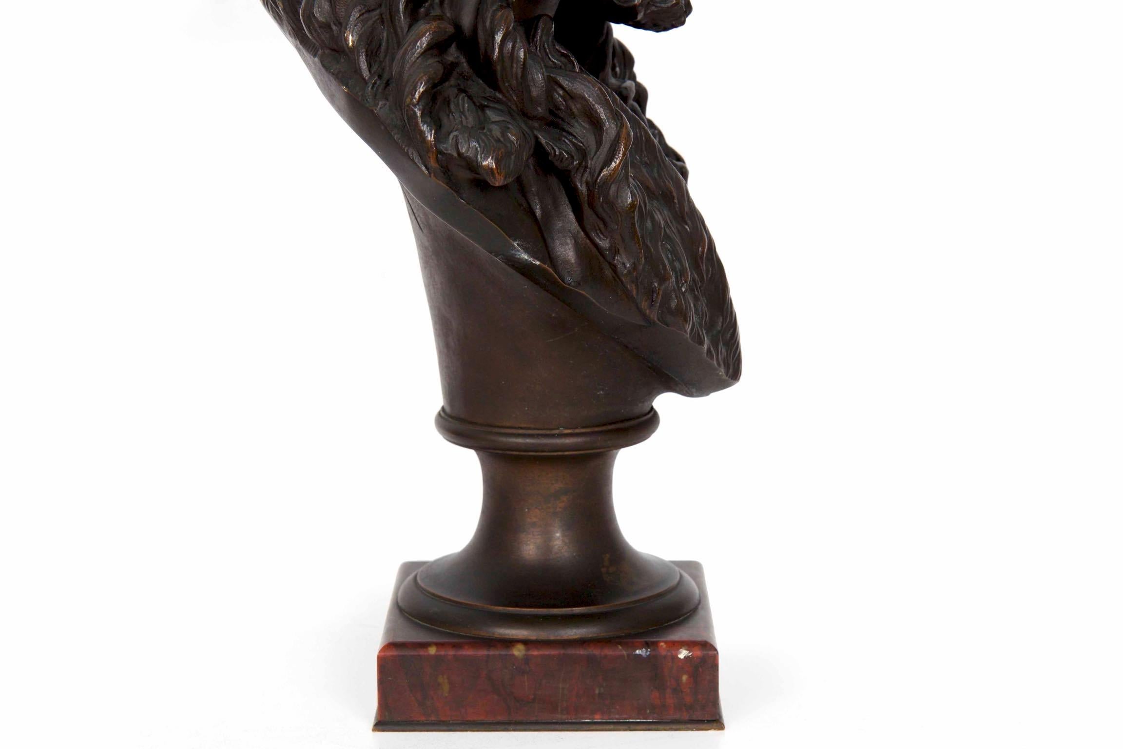 Albert Carrier-Belleus French Bronze Antique Sculpture Bust of Albrecht Dürer 6