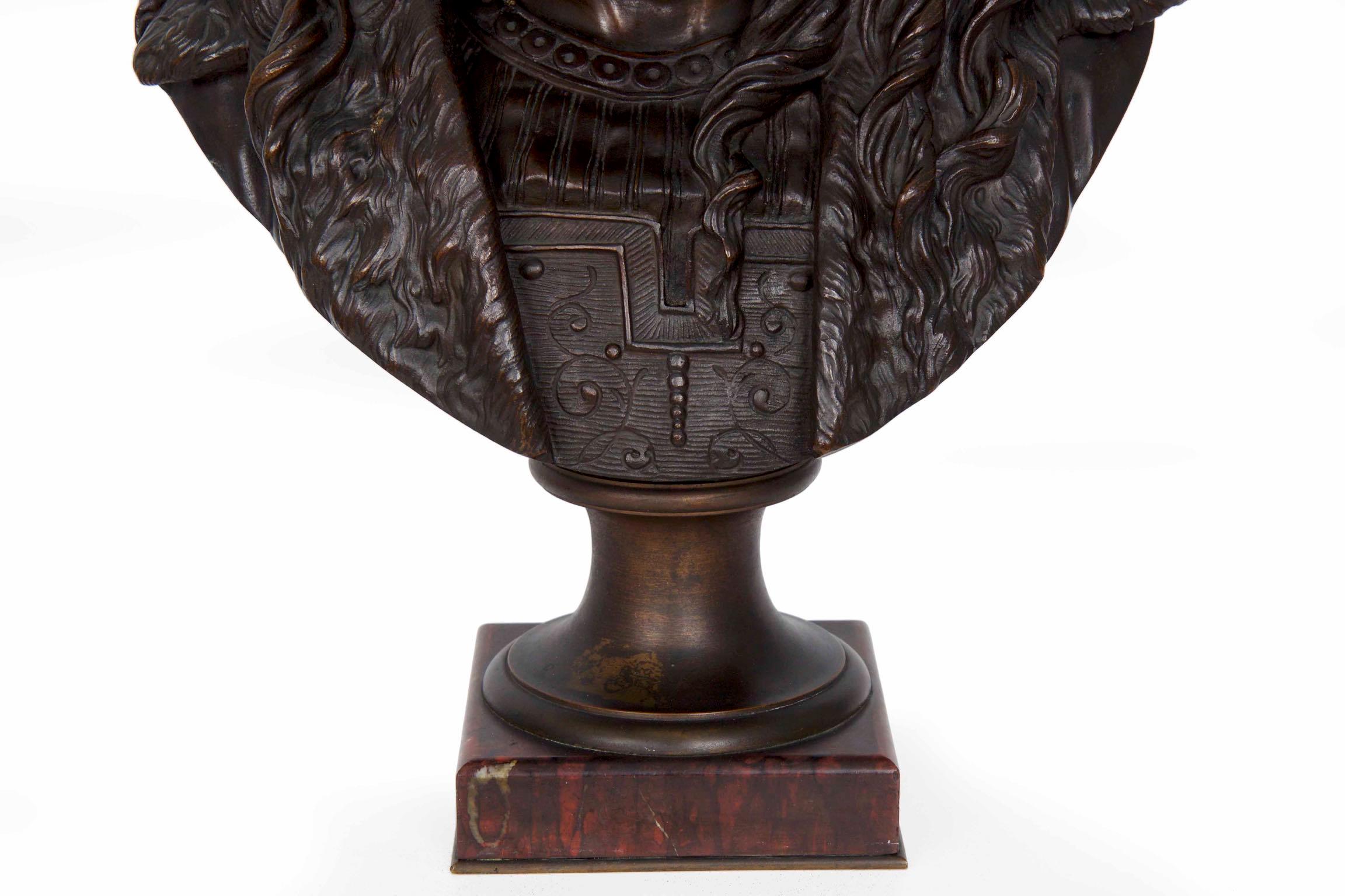 20th Century Albert Carrier-Belleus French Bronze Antique Sculpture Bust of Albrecht Dürer