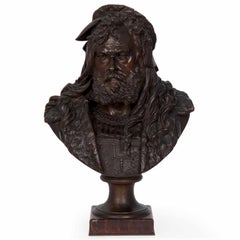Albert Carrier-Belleus French Bronze Antique Sculpture Bust of Albrecht Dürer