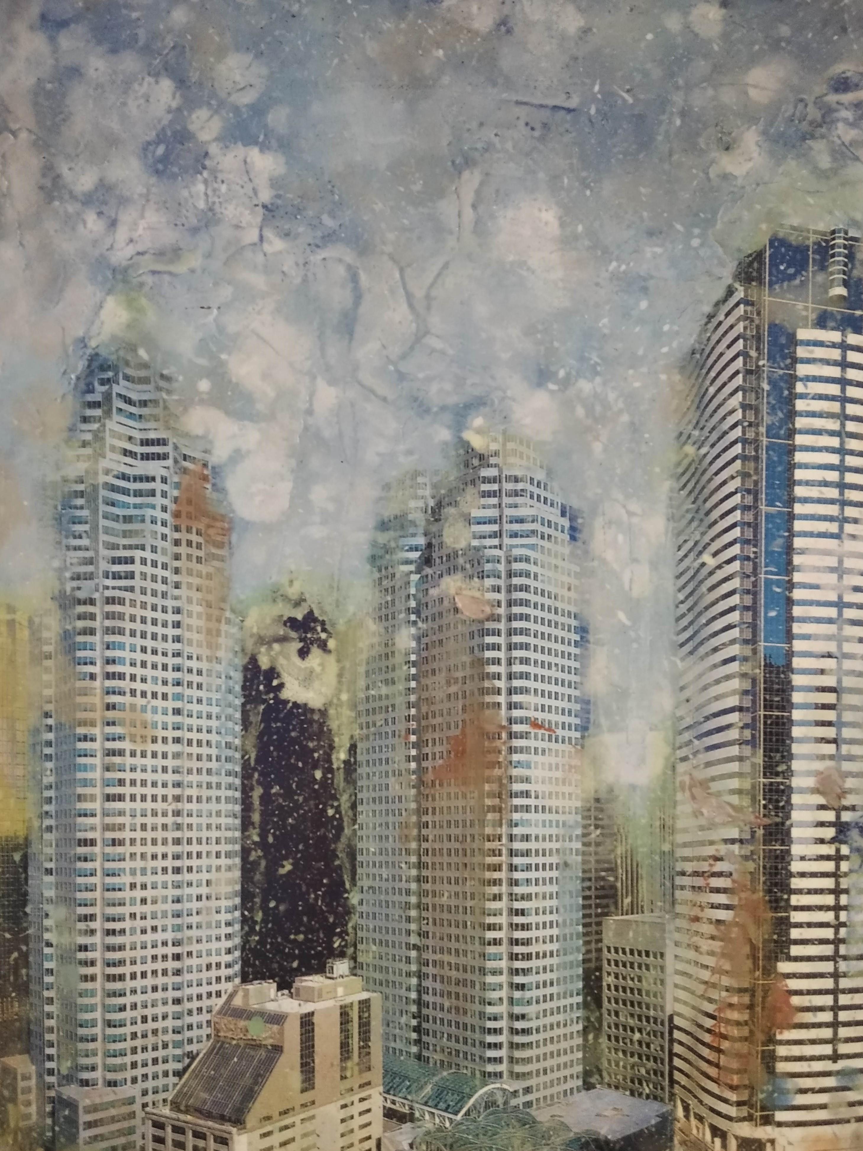 Senza titolo - Landscape Painting Grigio di Albert Castañé