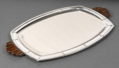 Albert Charlent, orfèvre Plateau Art déco en argent massif - Belgique, vers 1930