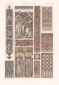Middle Ages, French chromolithograph from Racinet's ‘L’Ornement Polychrome’