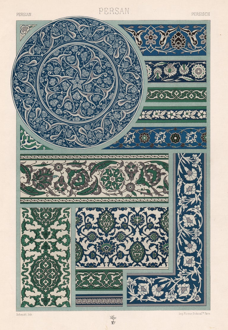 Albert-Charles-Auguste Racinet - Persian, French antique 19th century ...