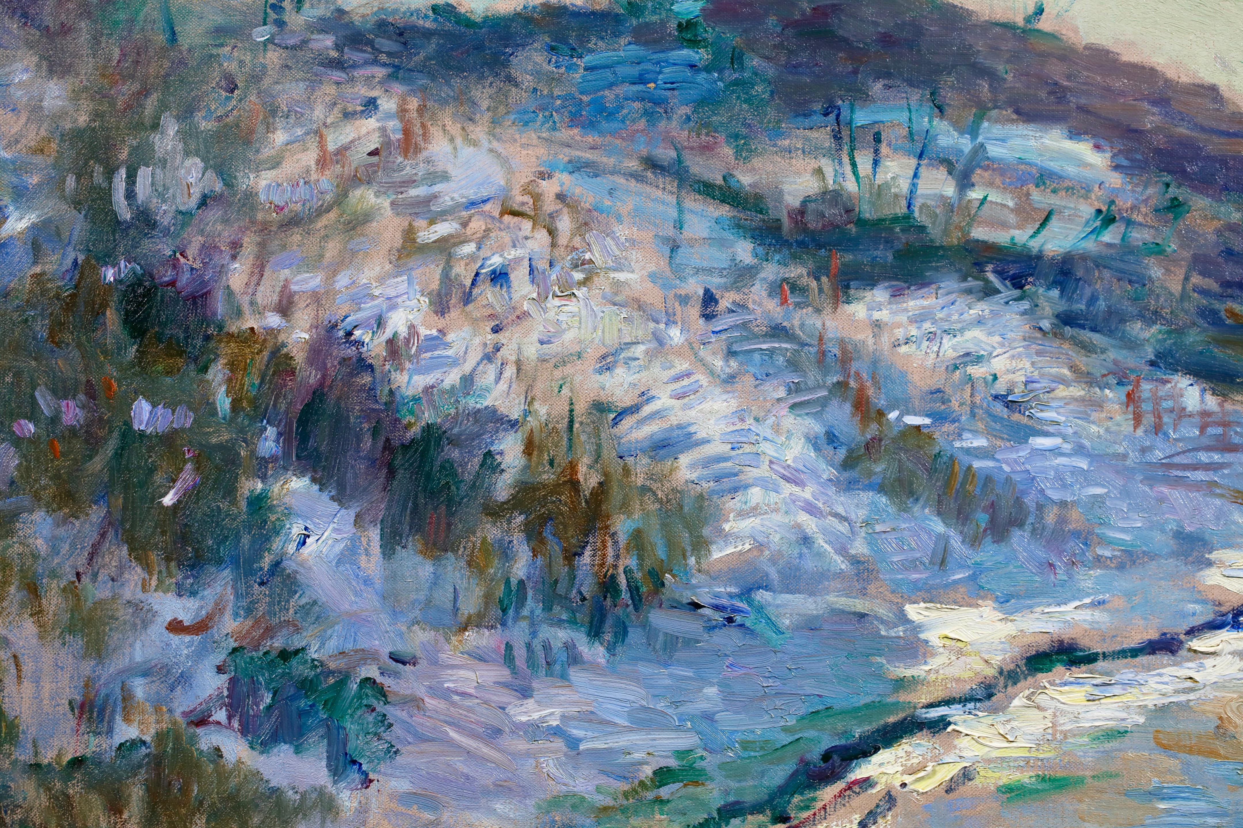 Le Route d'Hondouville - Paisaje postimpresionista Óleo de Albert Lebourg en venta 5