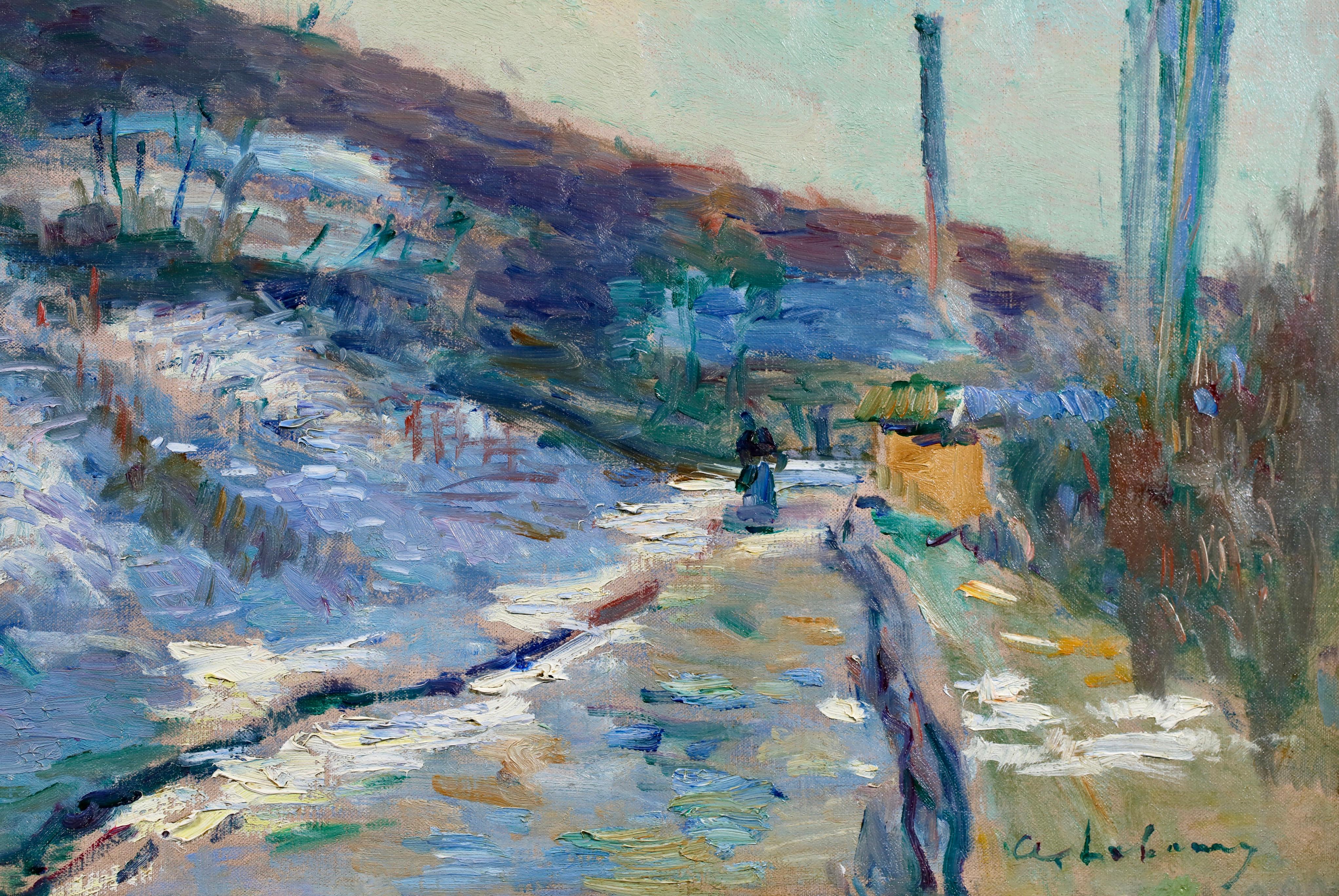 Le Route d'Hondouville - Paisaje postimpresionista Óleo de Albert Lebourg en venta 6