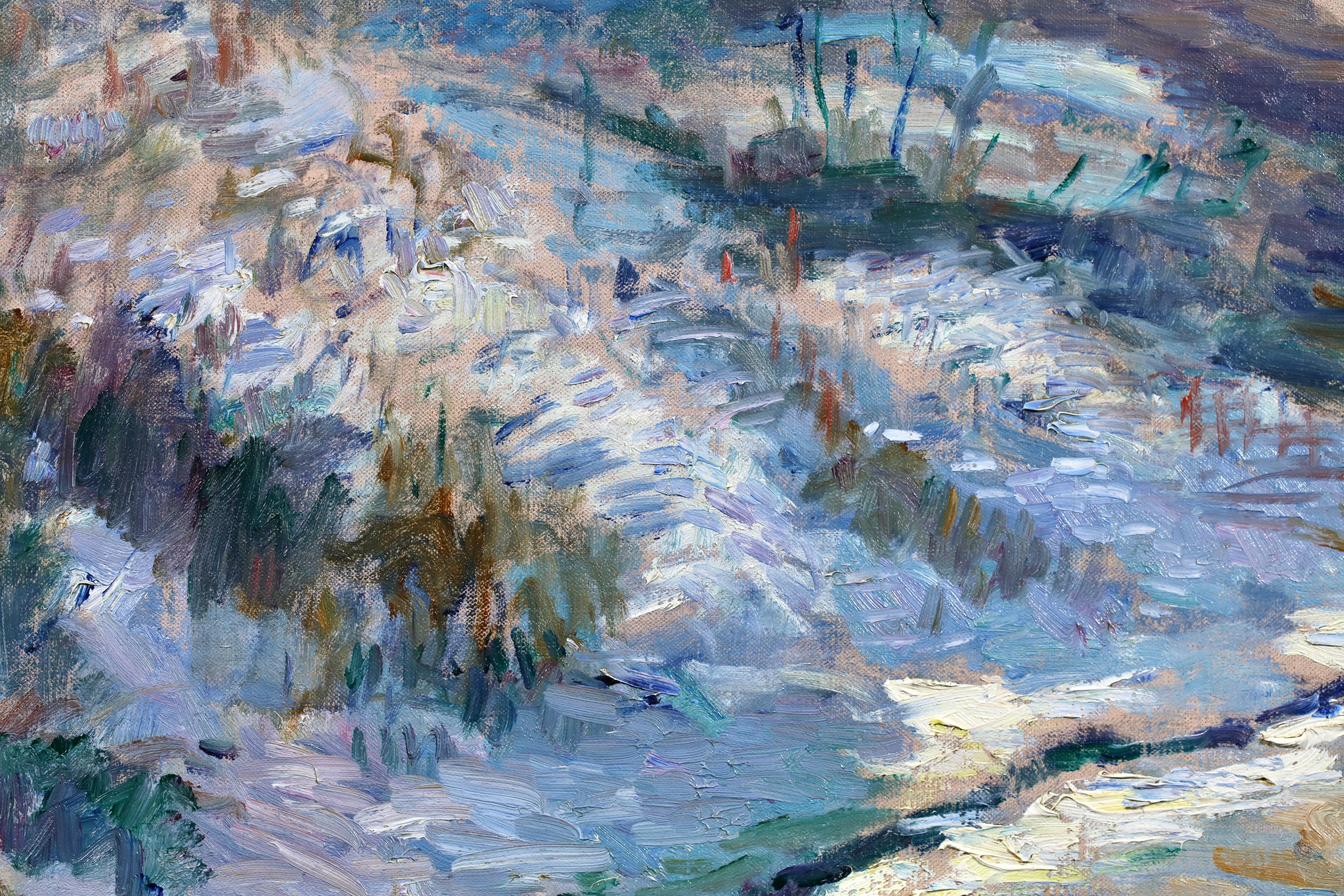 Le Route d'Hondouville - Paisaje postimpresionista Óleo de Albert Lebourg - Painting Posimpresionista de Albert Charles Lebourg