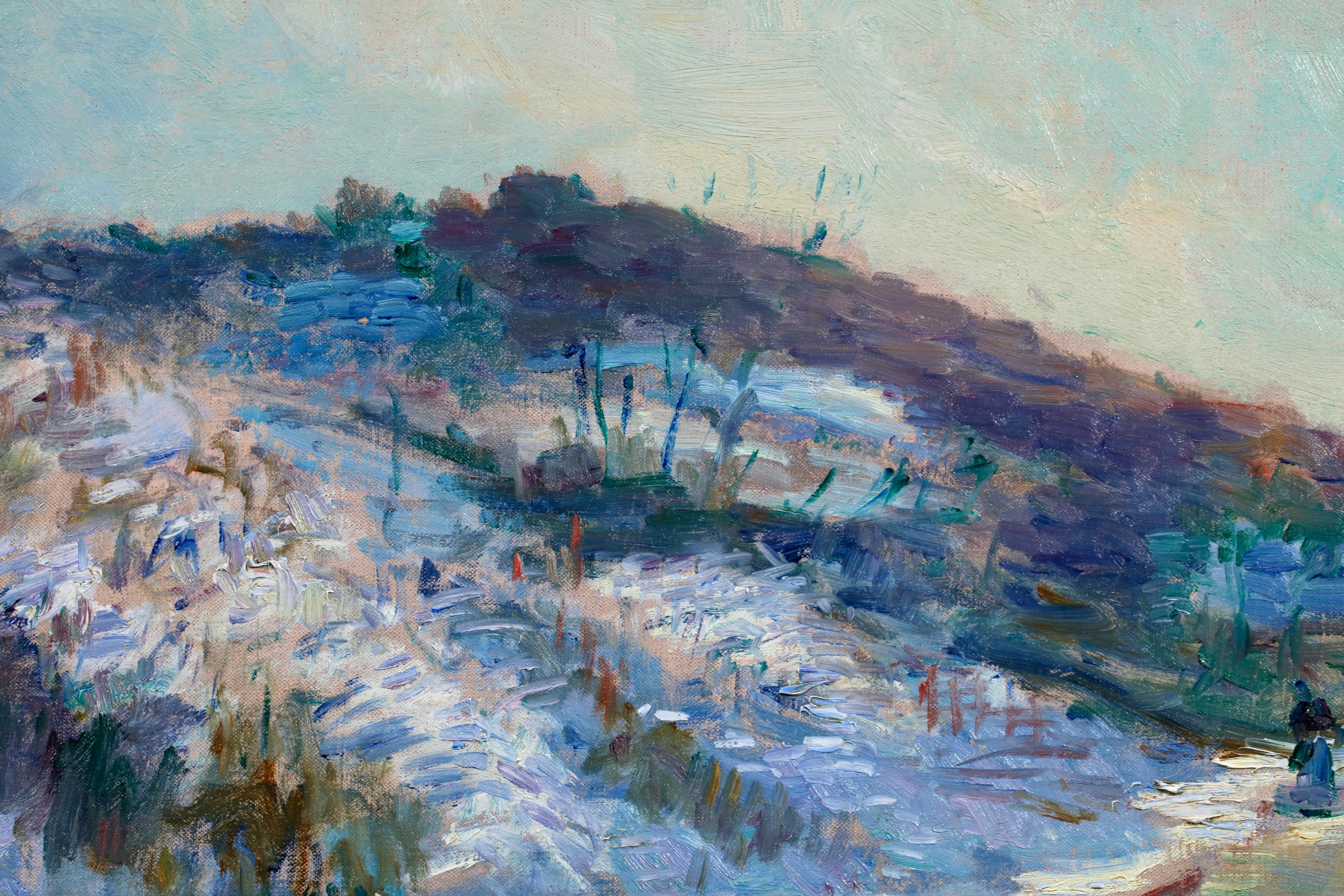 Le Route d'Hondouville - Paisaje postimpresionista Óleo de Albert Lebourg en venta 1