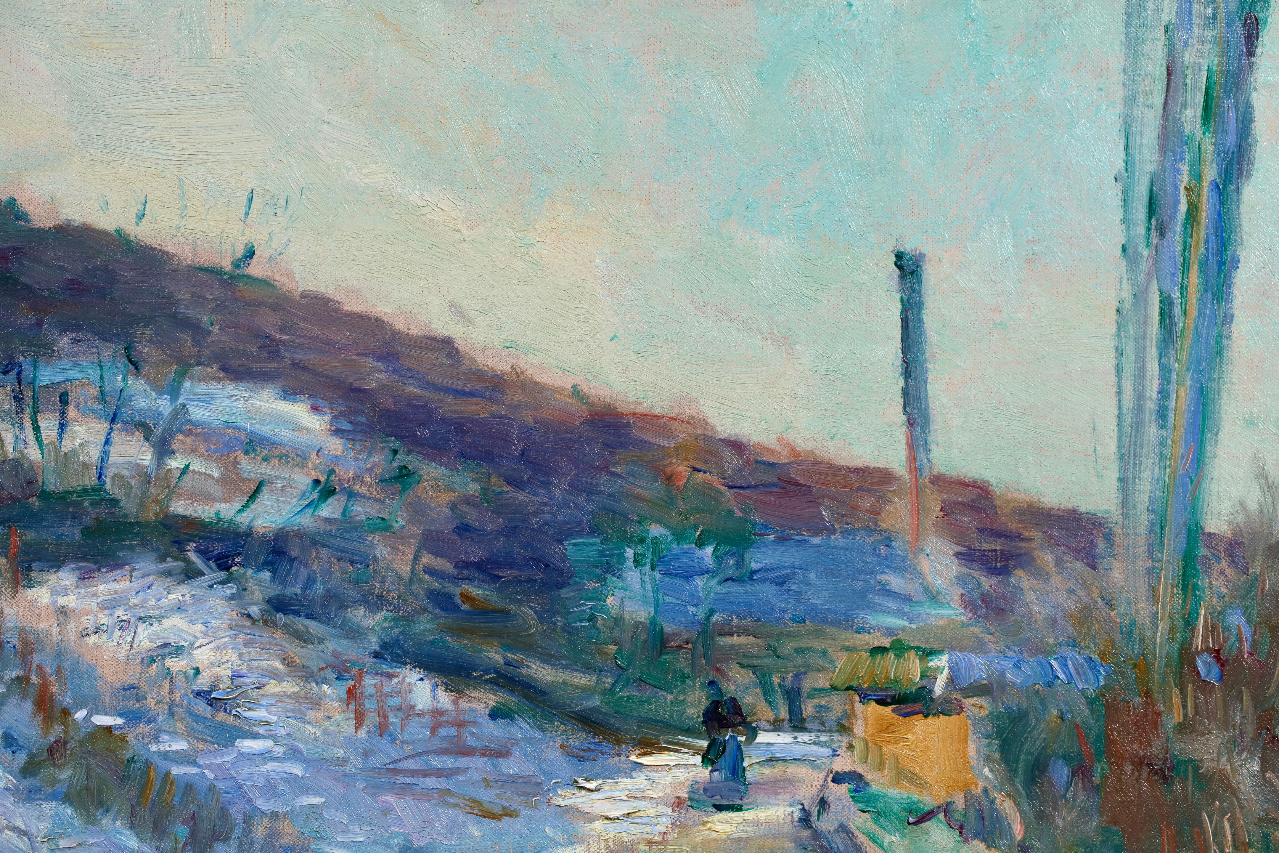 Le Route d'Hondouville - Paisaje postimpresionista Óleo de Albert Lebourg en venta 2
