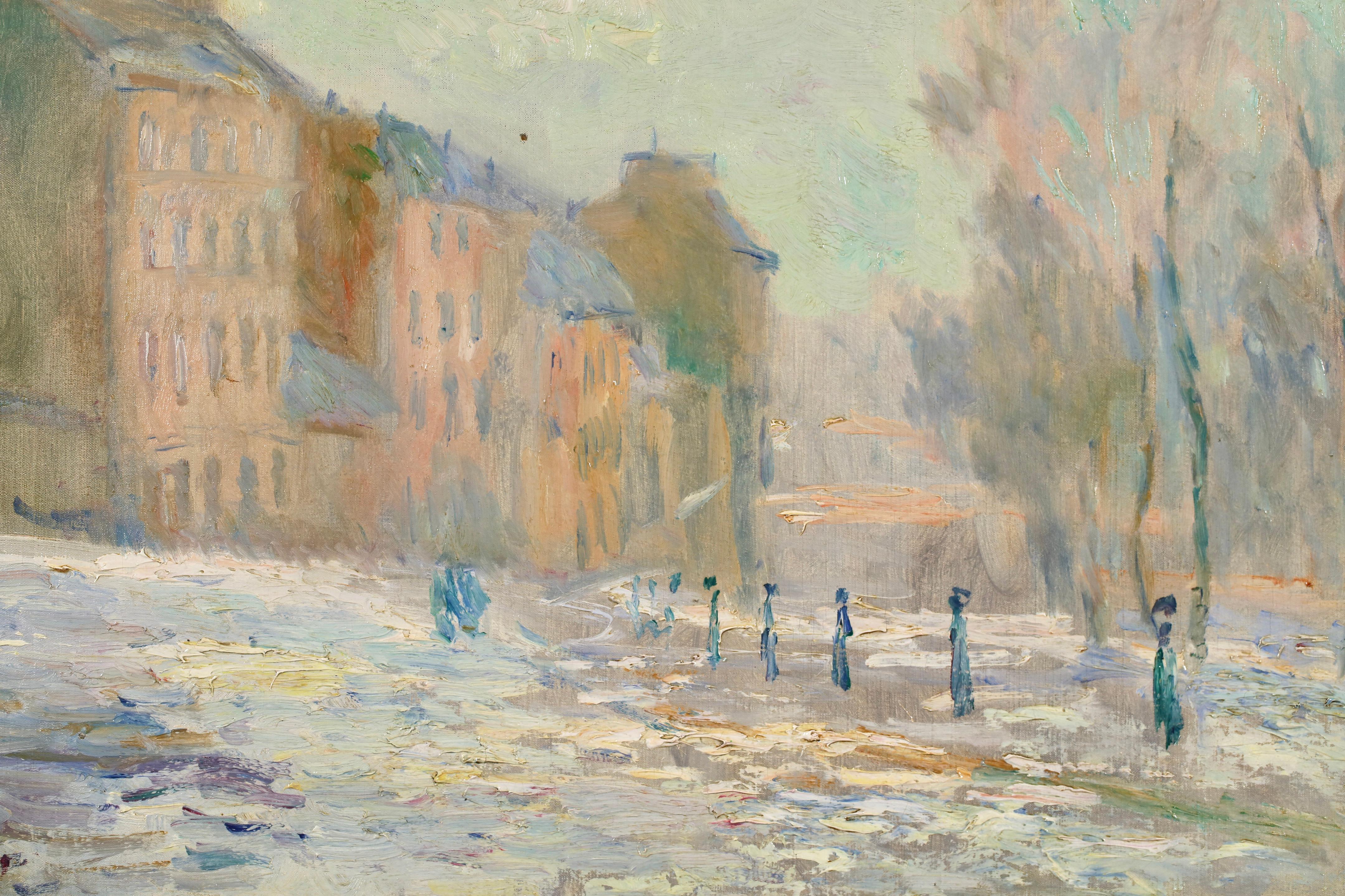 Rouen - Hiver - Postimpressionistische Landschaft Öl von Albert Charles Lebourg im Angebot 4