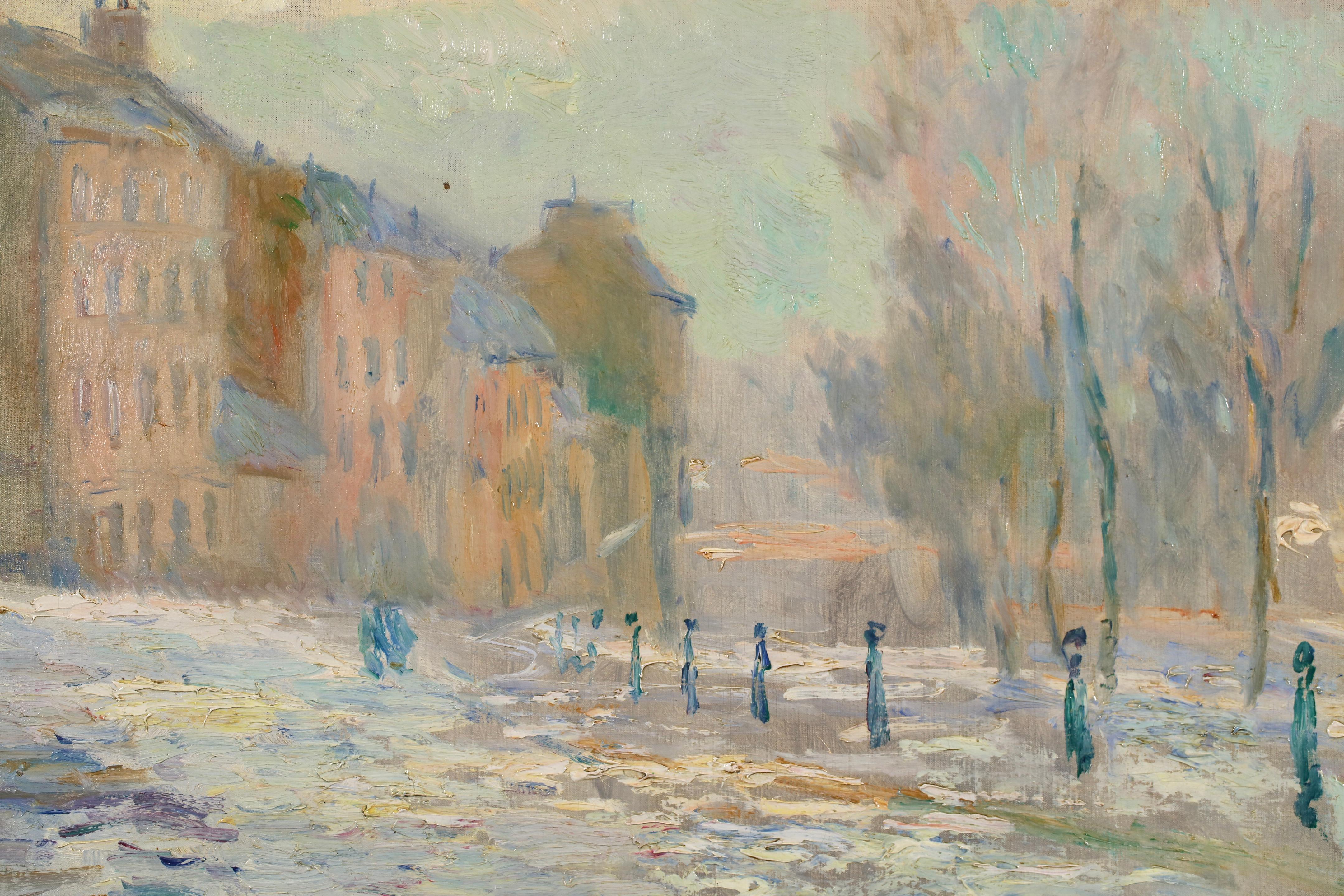 Rouen - Hiver - Postimpressionistische Landschaft Öl von Albert Charles Lebourg im Angebot 6