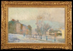 Rouen - Hiver - Postimpressionistische Landschaft Öl von Albert Charles Lebourg