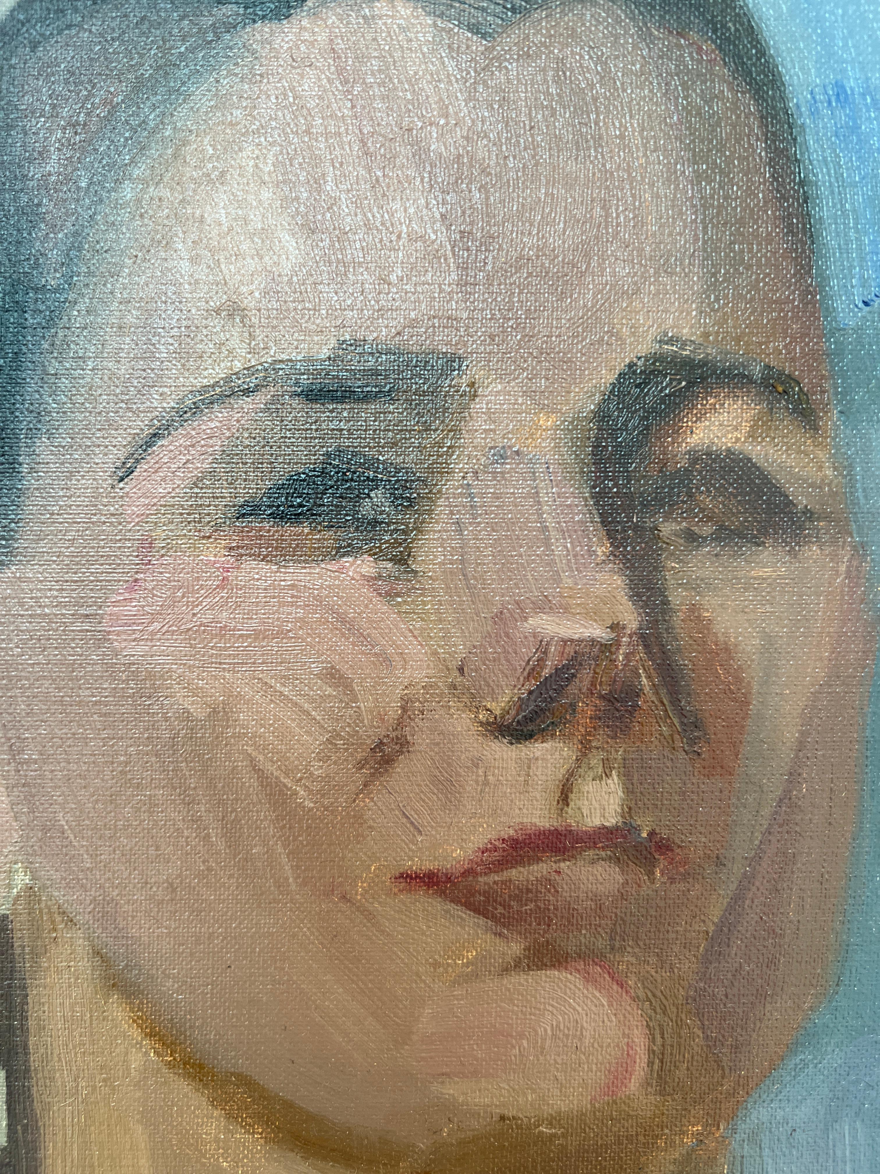 Work on Canvas cardboard
Golden wooden frame
53.5 x 45.5 x 3.5 cm