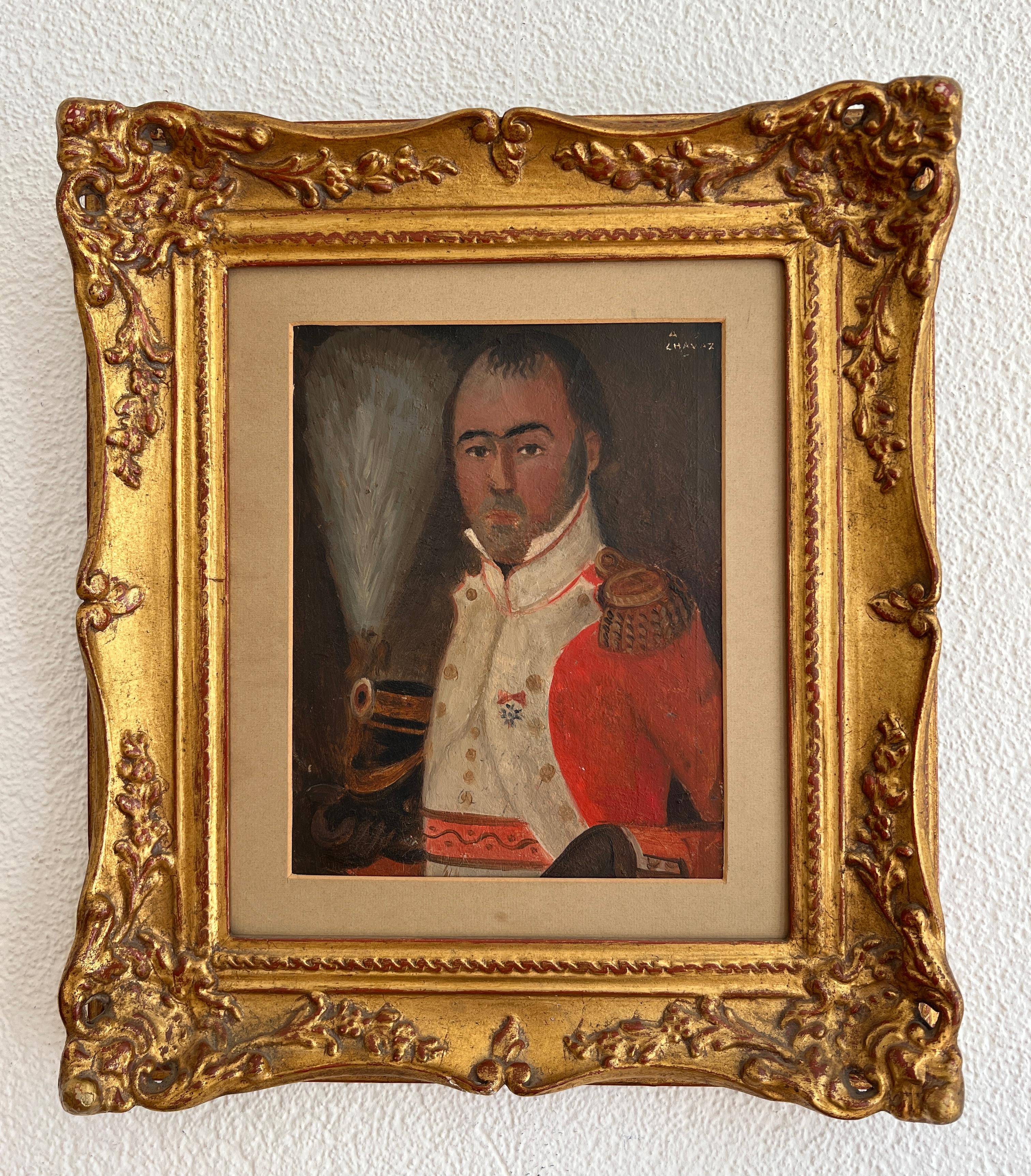 Seniorer Mann im Anzug – Painting von Albert Chavaz