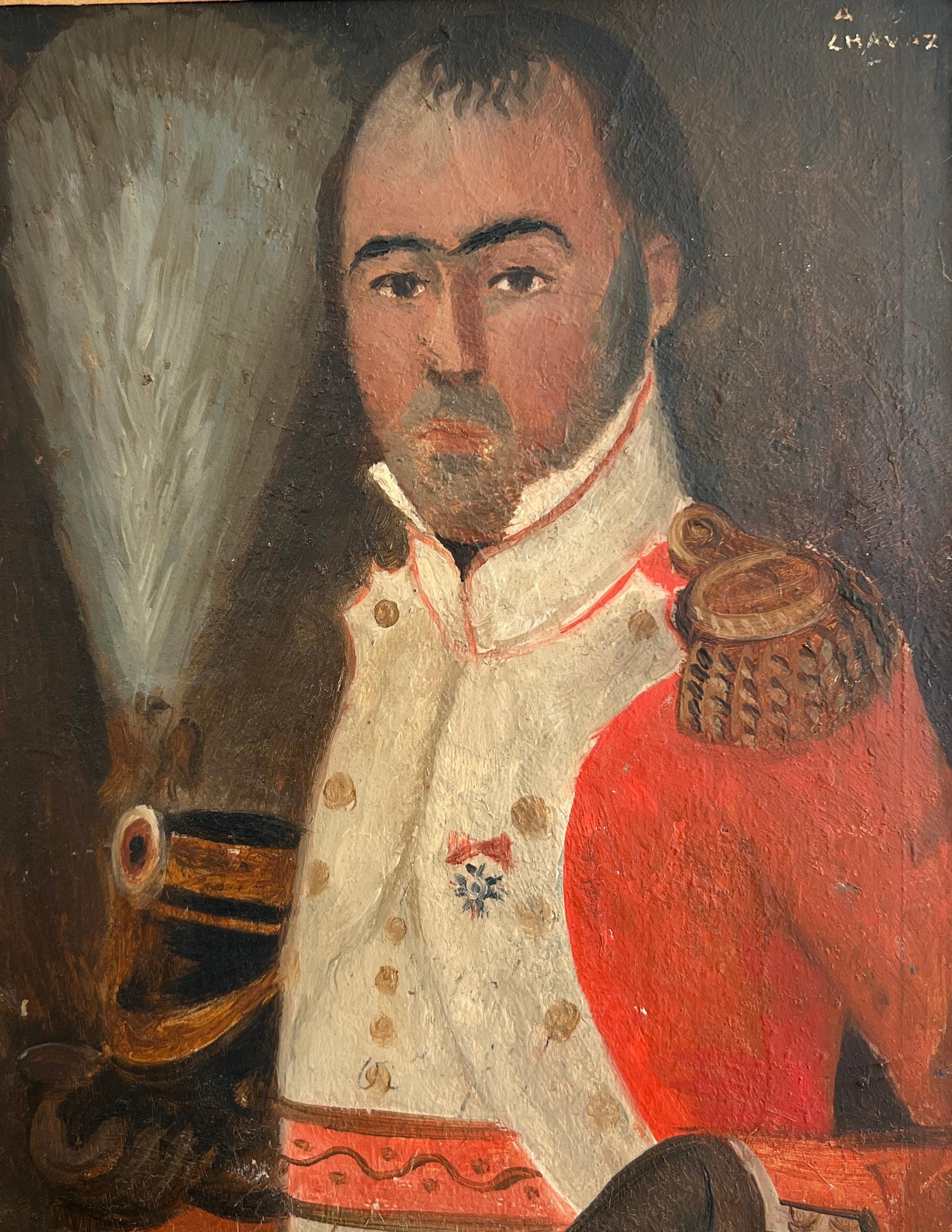 Albert Chavaz Figurative Painting – Seniorer Mann im Anzug