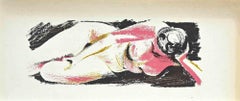 Sleeping Woman - Original Lithograph by Albert Chavaz - 1947