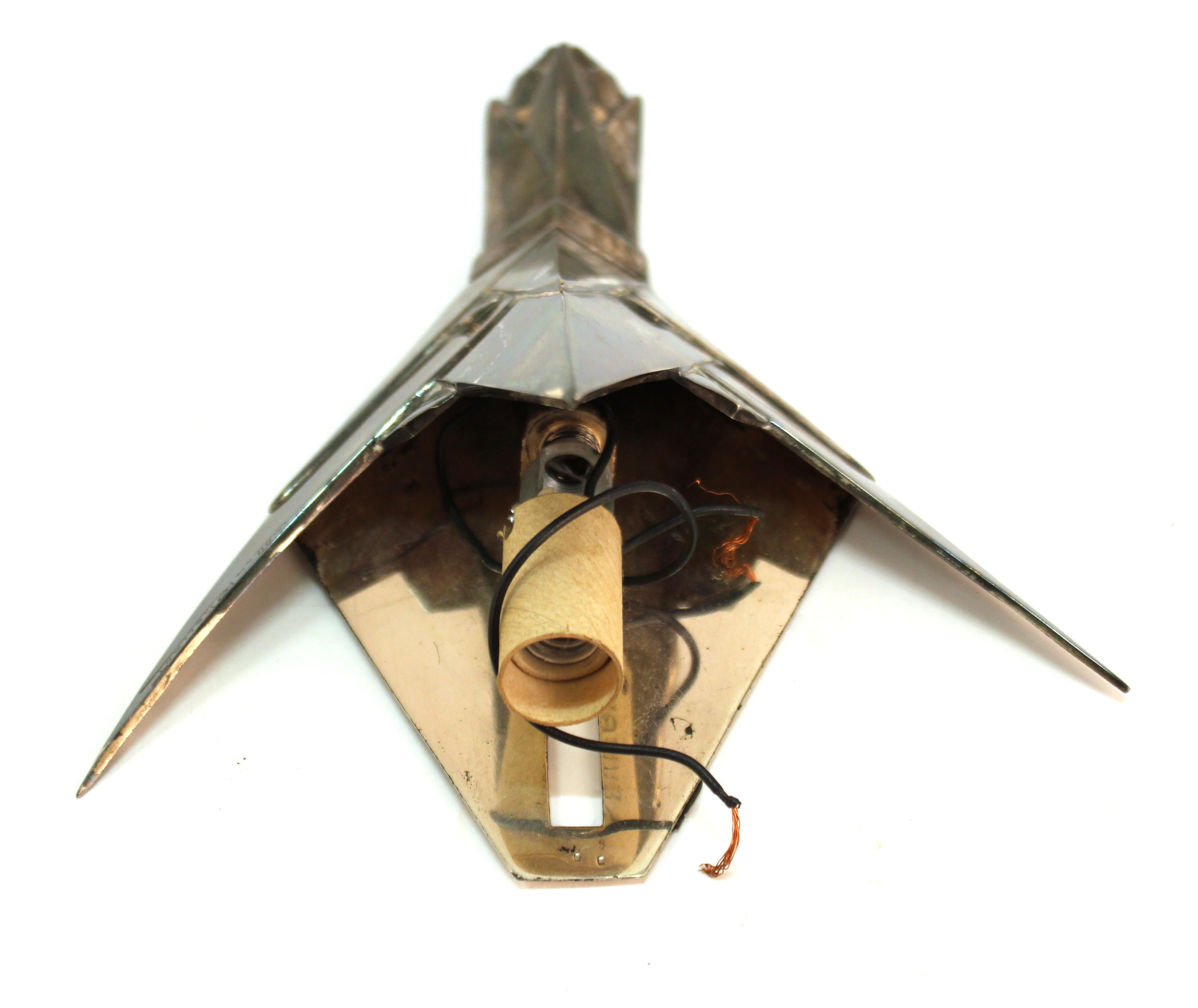 Albert Cheuret French Art Deco 'Cactus' Silvered Bronze and Alabaster Sconces 10