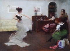 The New Dress - British Victorian 1896 art figurative Interior oil painting