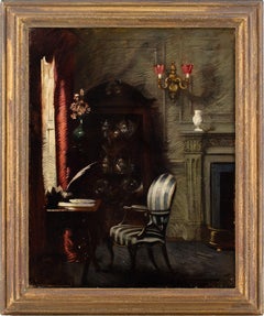Albert Chevallier Tayler, L'étude, peinture à l'huile