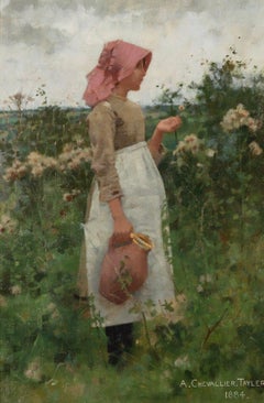 Andare al pozzo, olio su tela di Albert Chevallier Tayler, 1884