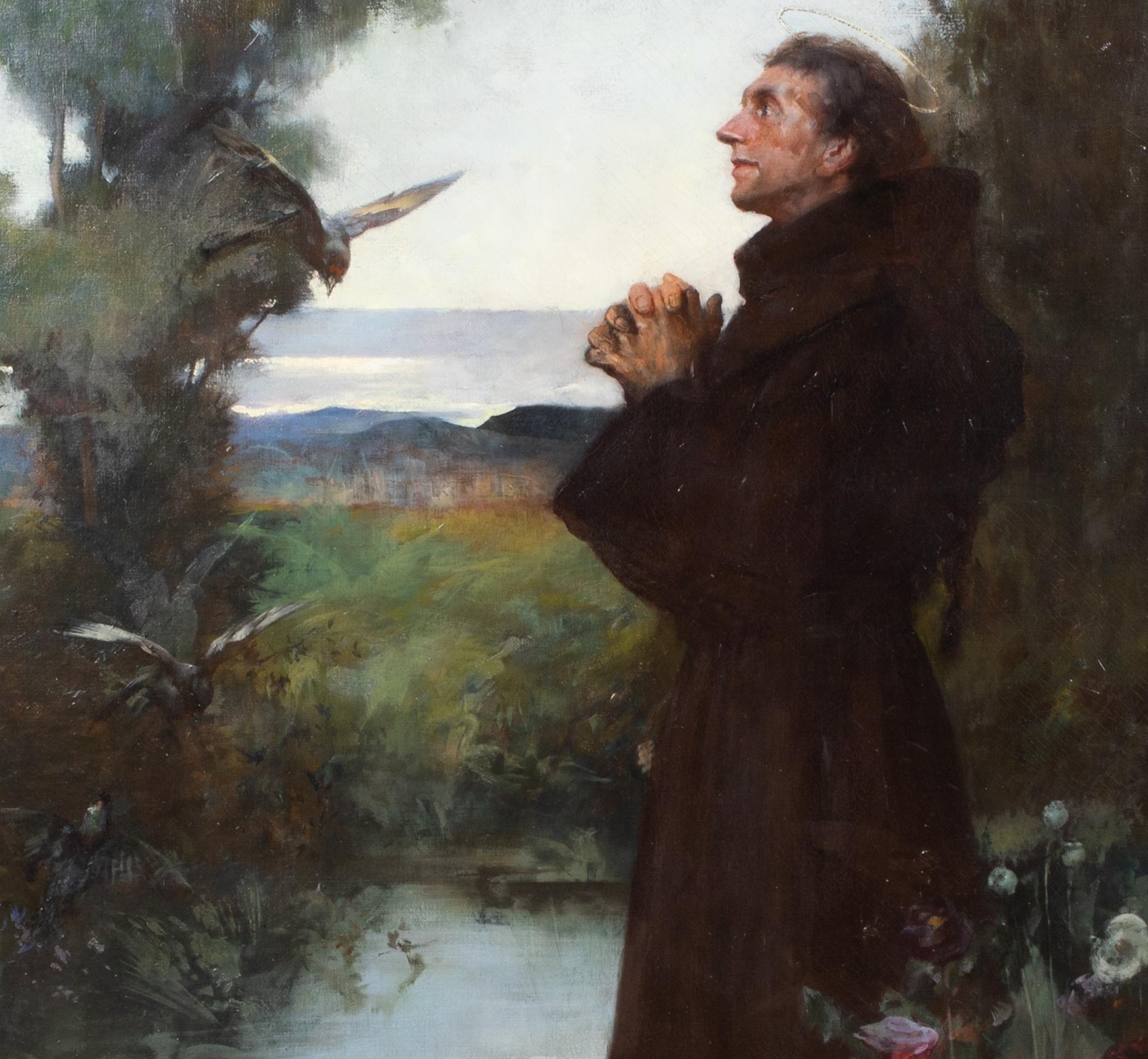 Saint Francis of Assisi & His Sermon To The Birds, date 1898 1
