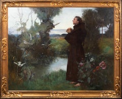 Saint Francis of Assisi & His Sermon To The Birds, date 1898
