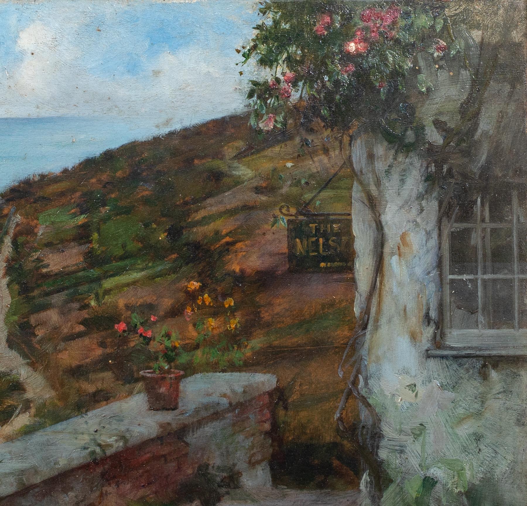 View Of The Coast, Cornwall, dated 1899

by  ALBERT CHEVALLIER TAYLER (1862-1925) saleds to $1,100,000

19th Century view of the coast from a hilltop cottage, Cornwall, oil on panel by Albert Chevalier Tayler. Excellent quality and condition example