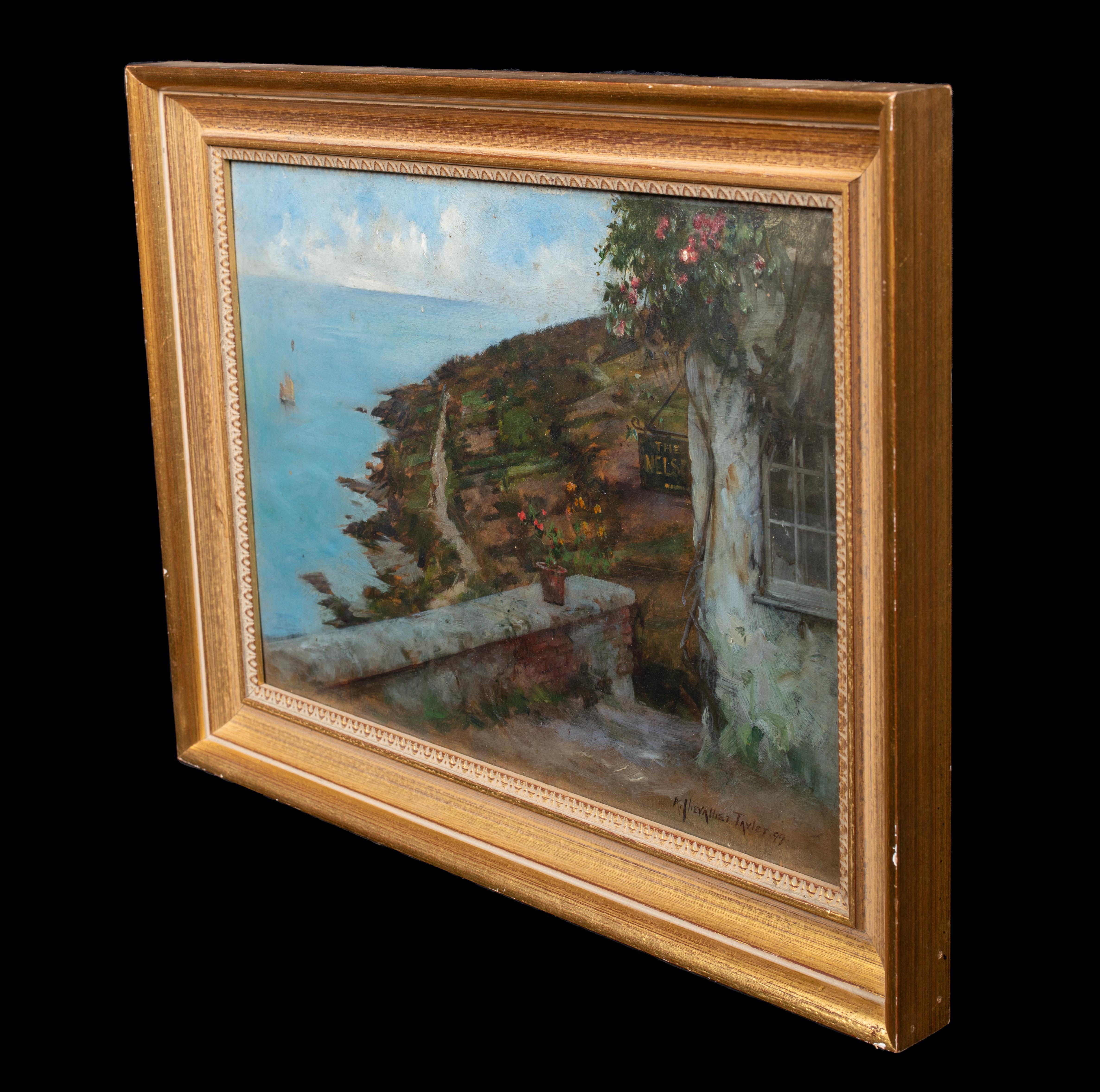Vista de la costa, Cornualles, fechada en 1899 en venta 5