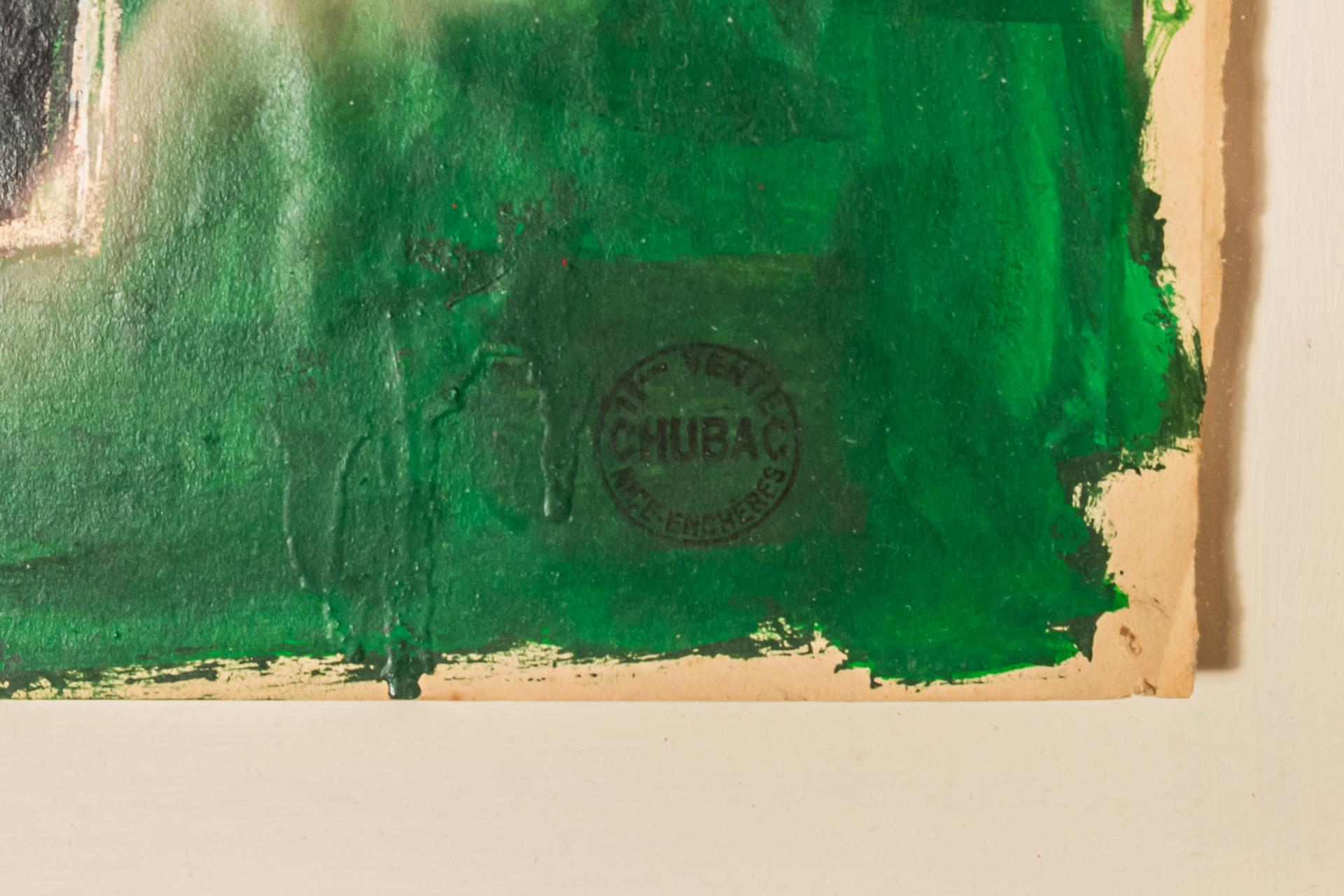 Albert Chubac, Composition, Acrylique sur papier, vers 1960, France en vente 1