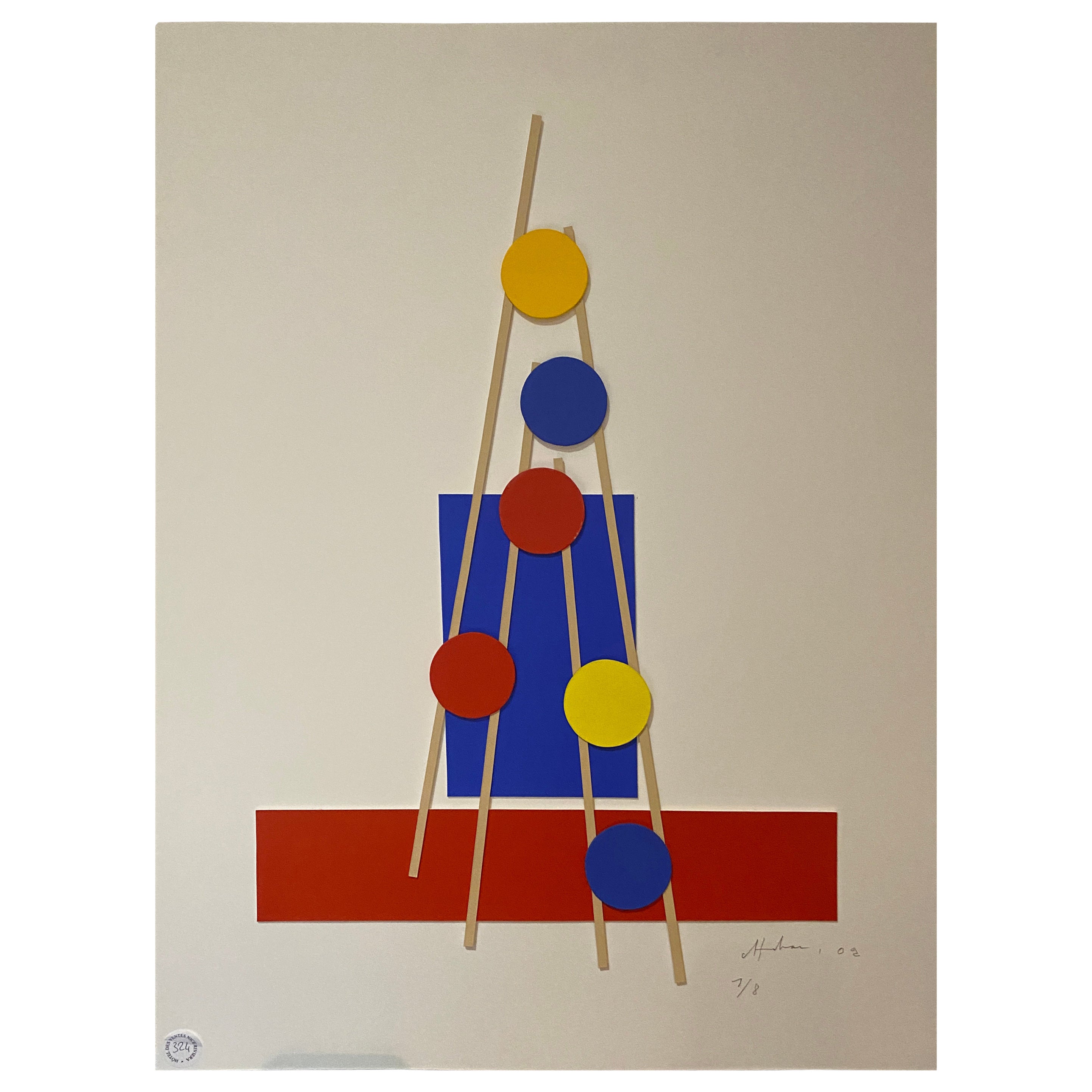 Albert Chubac, Composition, Collage and Cutting, 1980 France