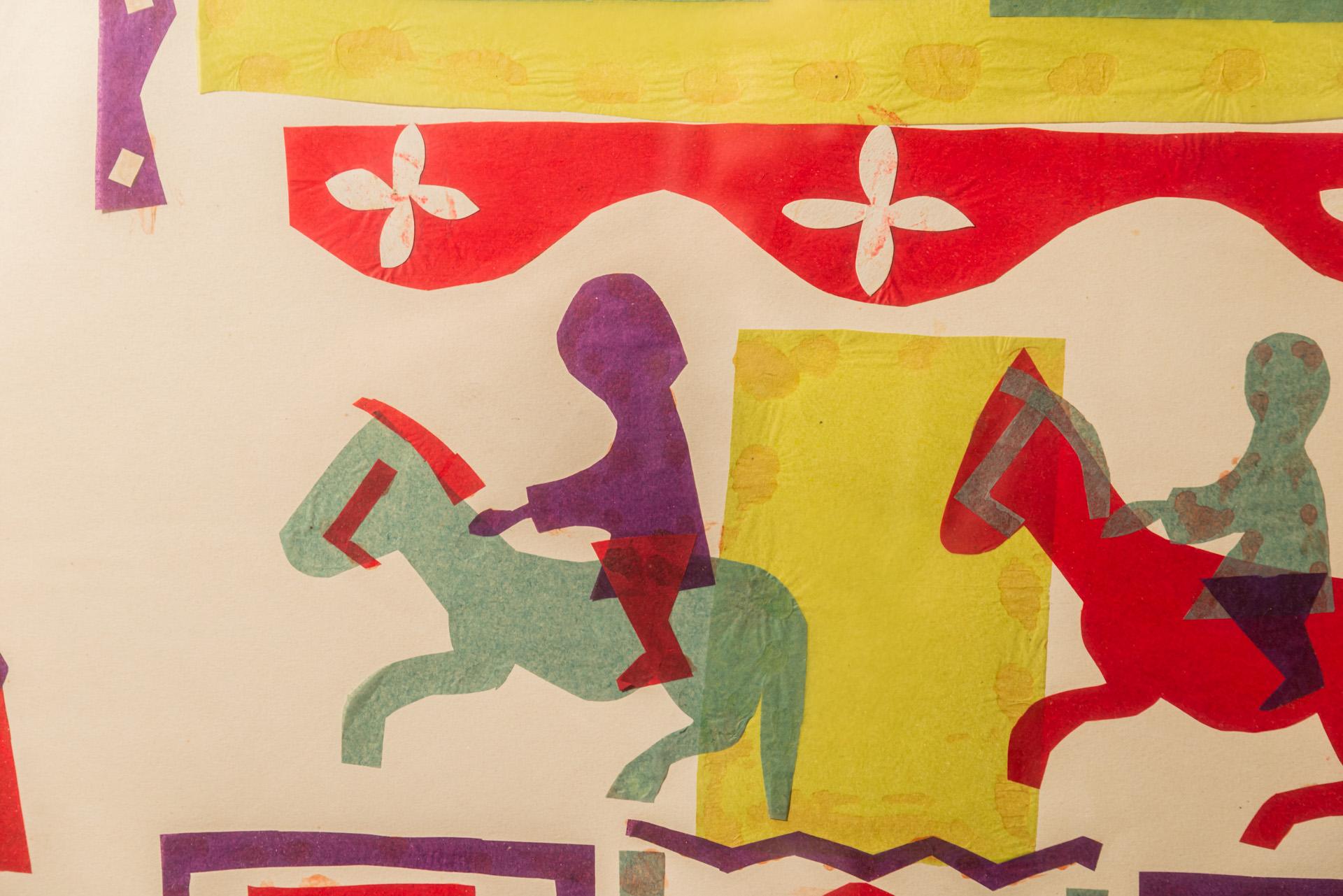 Albert Chubac, Komposition, l auf Papier, um 1960, Frankreich (Moderne der Mitte des Jahrhunderts) im Angebot